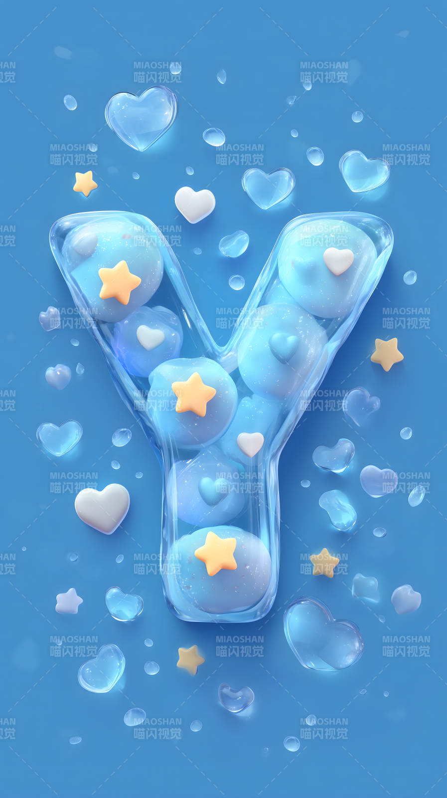 水漾字母Y与梦幻元素图片