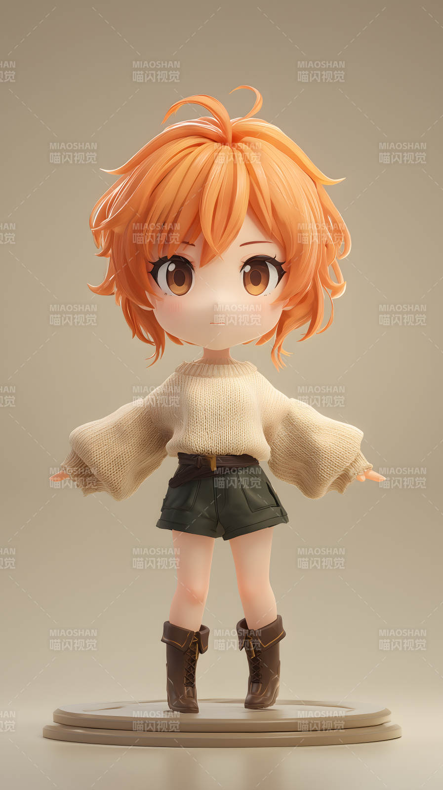 可爱的3D卡通女孩模型图片