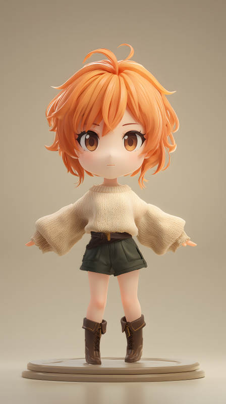 可爱的3D卡通女孩模型图片