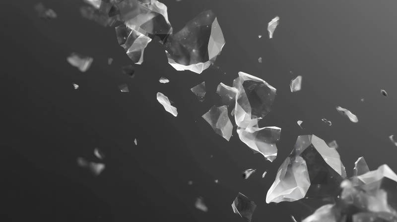 破碎晶体的动态轨迹图片