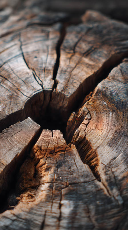 古老树桩的纹理细节图片