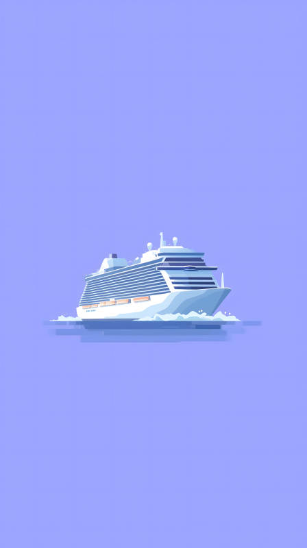 豪华邮轮在平静海面上航行图片