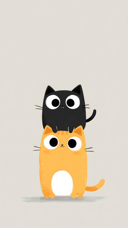 两只可爱的小猫咪图片