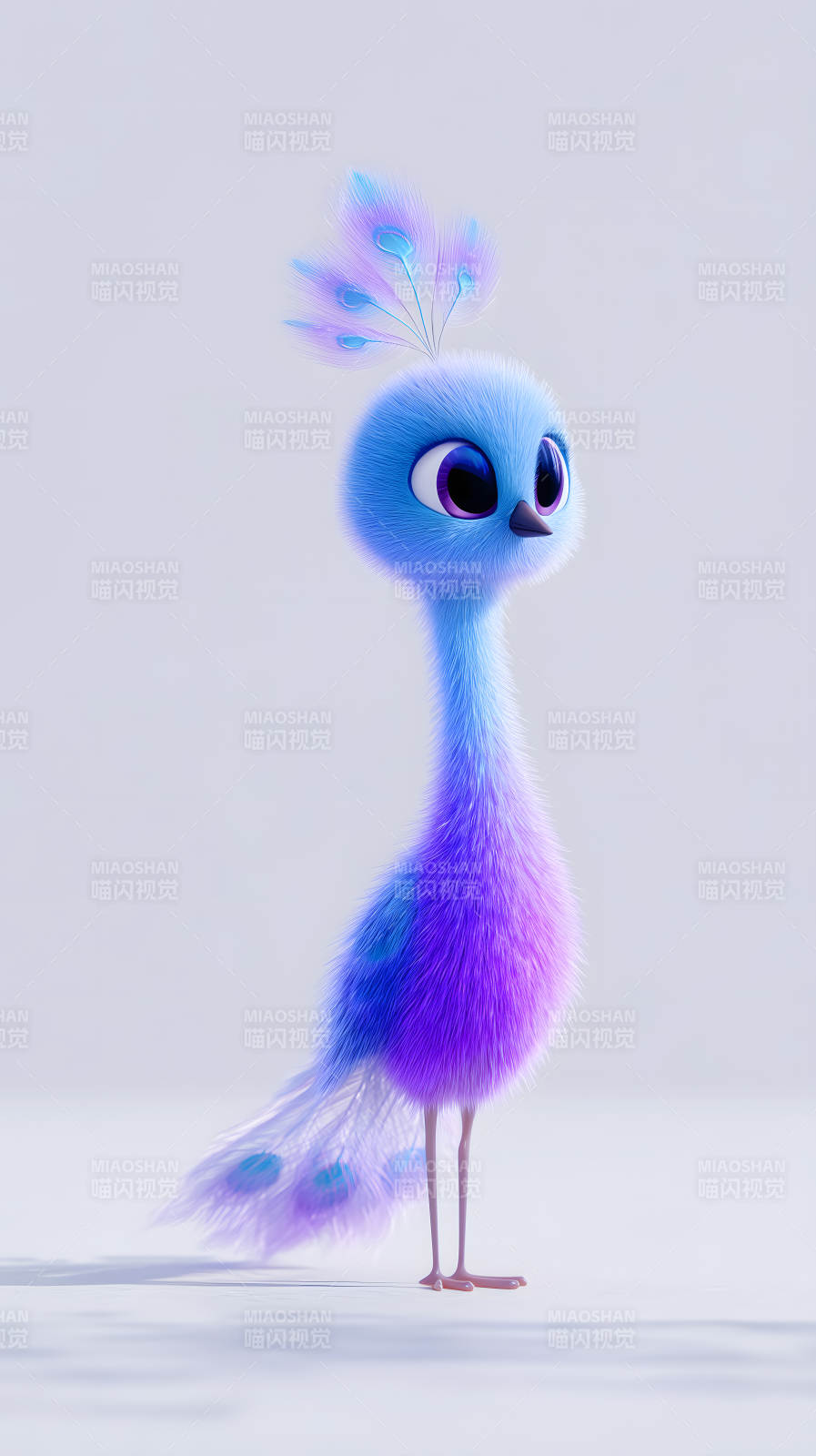 毛茸茸的可爱小孔雀图片