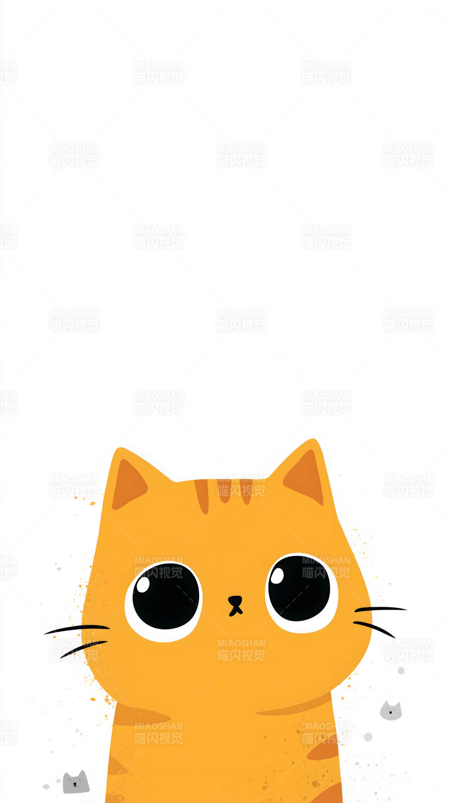 呆萌小猫咪仰望天空图片