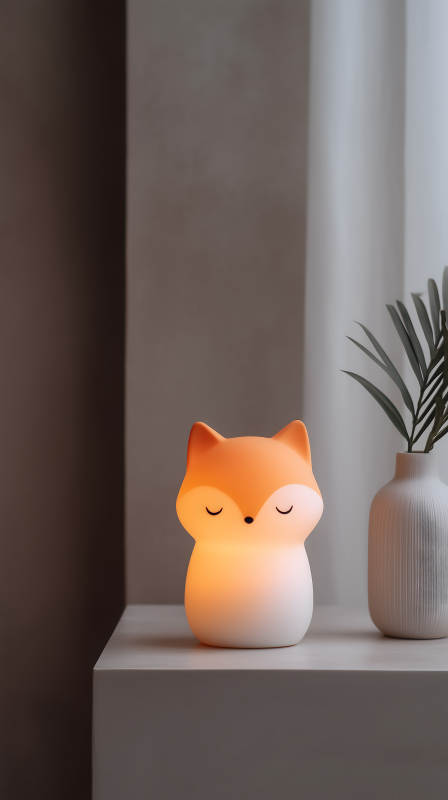小狐狸夜灯温暖童趣图片