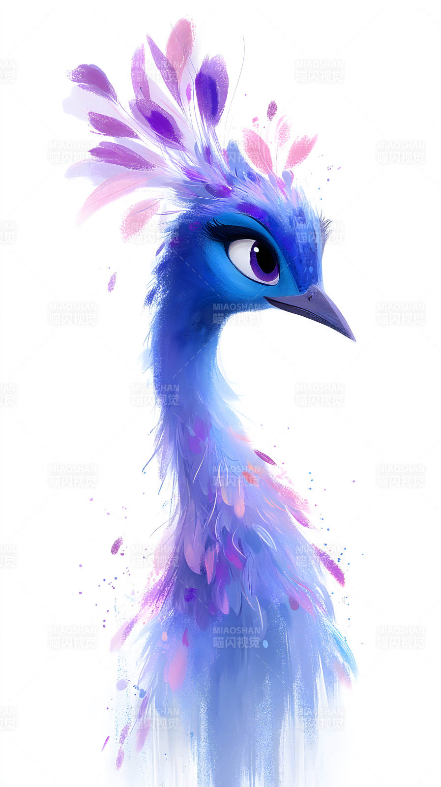 梦幻紫蓝孔雀画像图片
