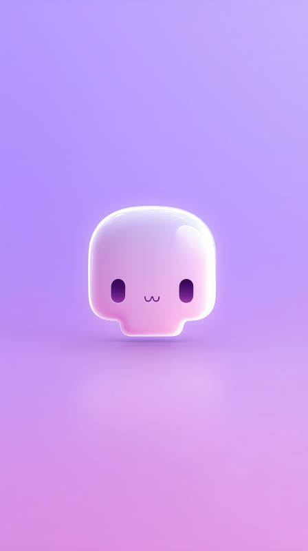 可爱的紫色卡通骷髅头图片