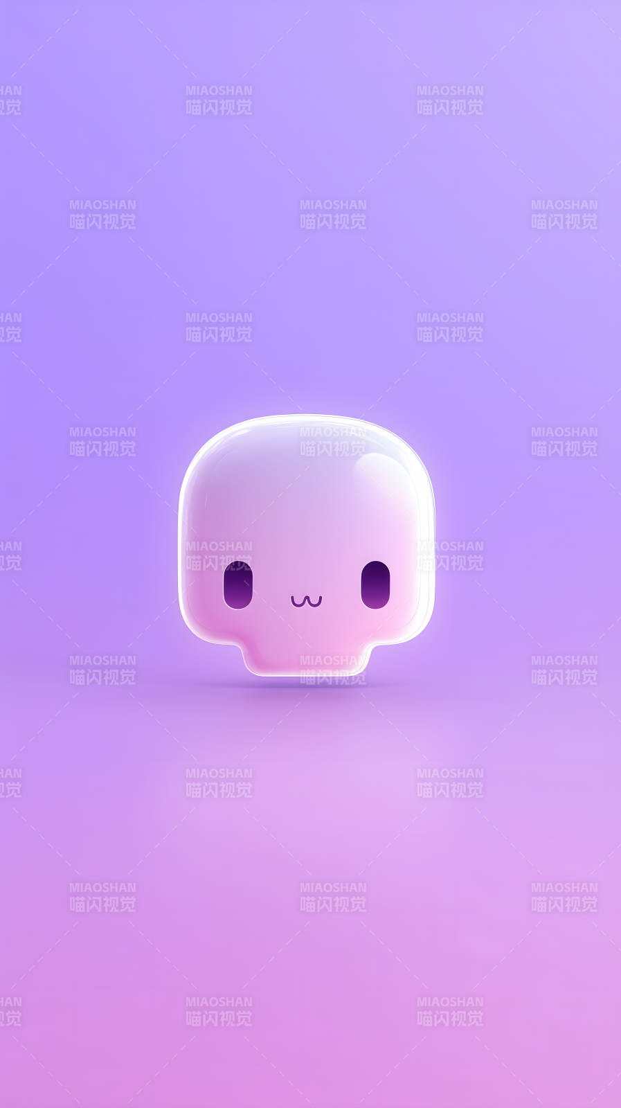 可爱的紫色卡通骷髅头图片
