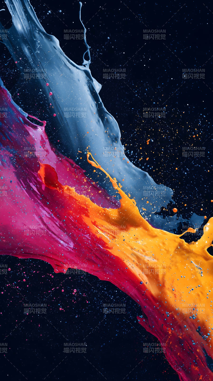 色彩碰撞的宇宙奇观图片