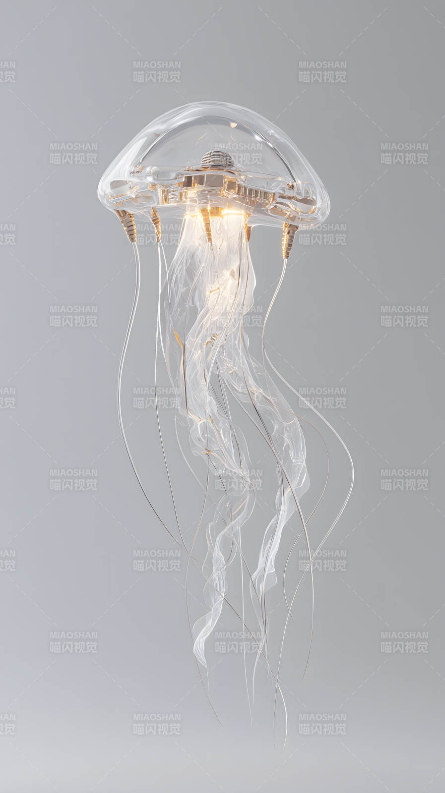 玻璃水母艺术吊灯图片