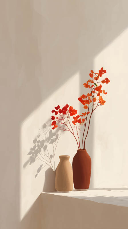 阳光下的秋日静物摆设图片