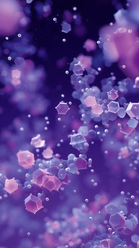 紫色晶体梦幻漂浮图片