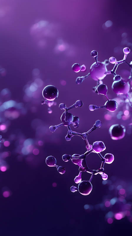 紫色分子结构高清图图片
