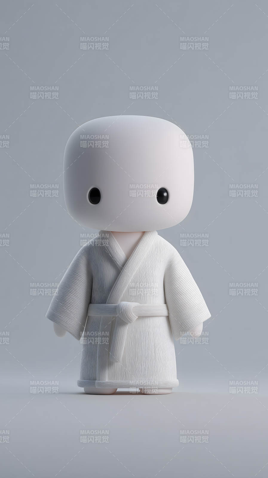 穿着白色和服的卡通人物图片