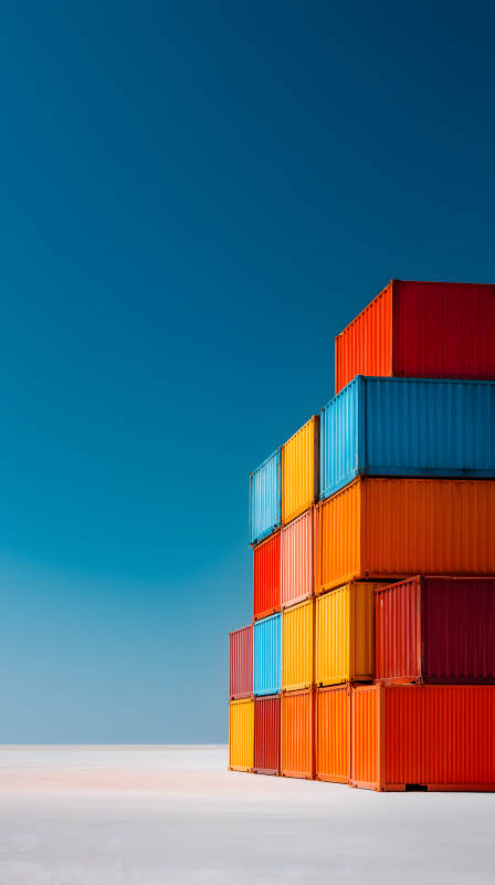 色彩缤纷的集装箱堆叠图片