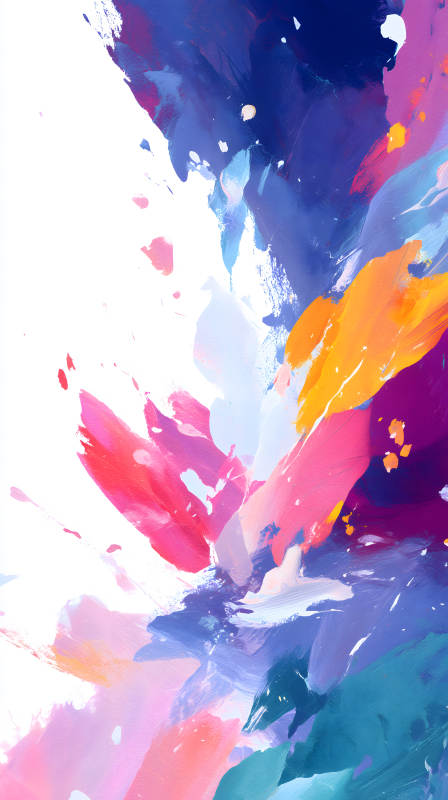 抽象的彩色油画作品图片