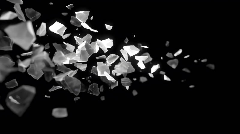 碎片在黑暗中飞舞图片