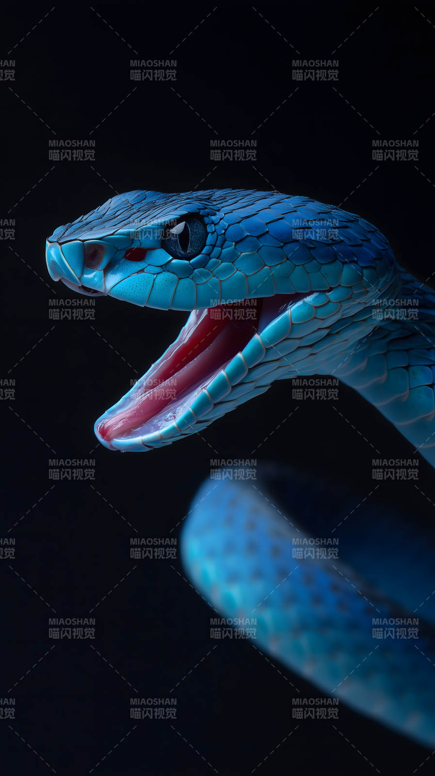 蓝宝石毒蛇的凝视图片