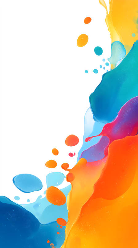 色彩斑斓的液体泼溅图片