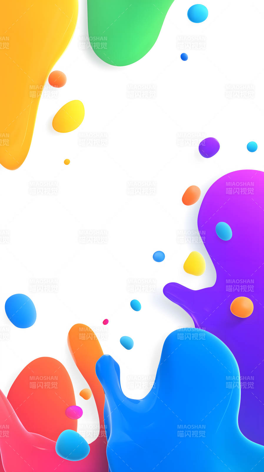 彩色颜料的泼溅图片