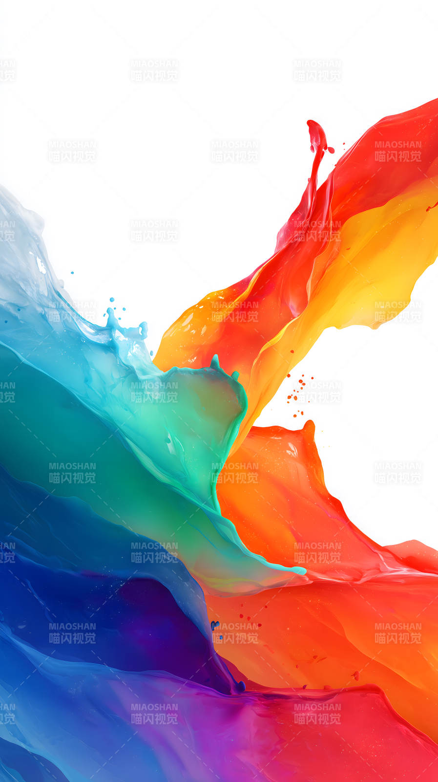 色彩飞溅的艺术画卷图片