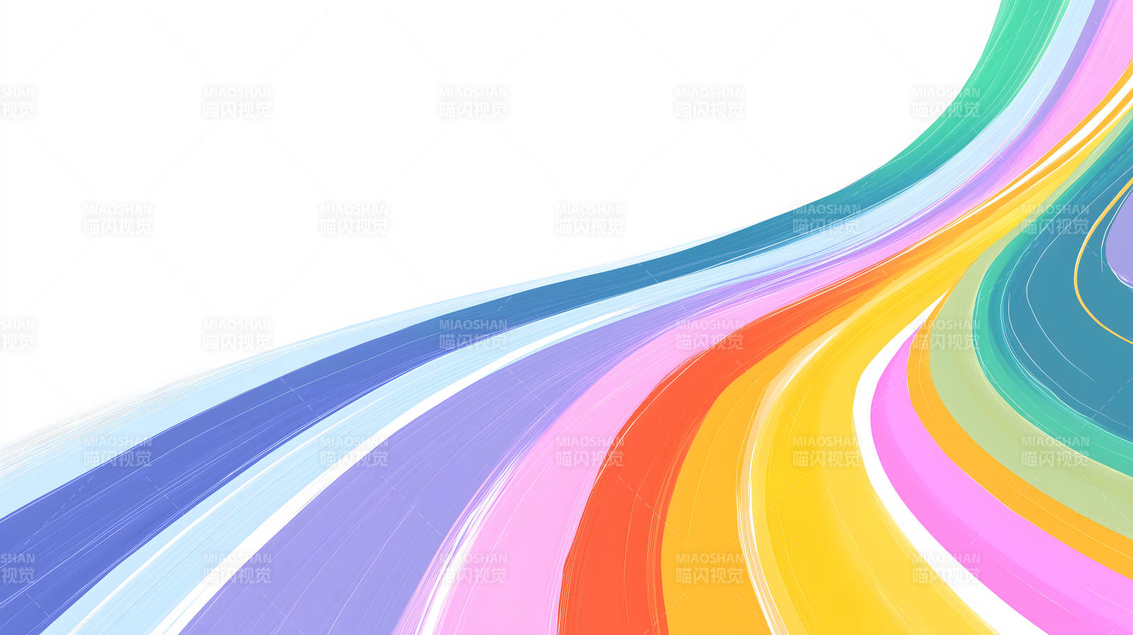彩虹般绚丽的色彩线条图片