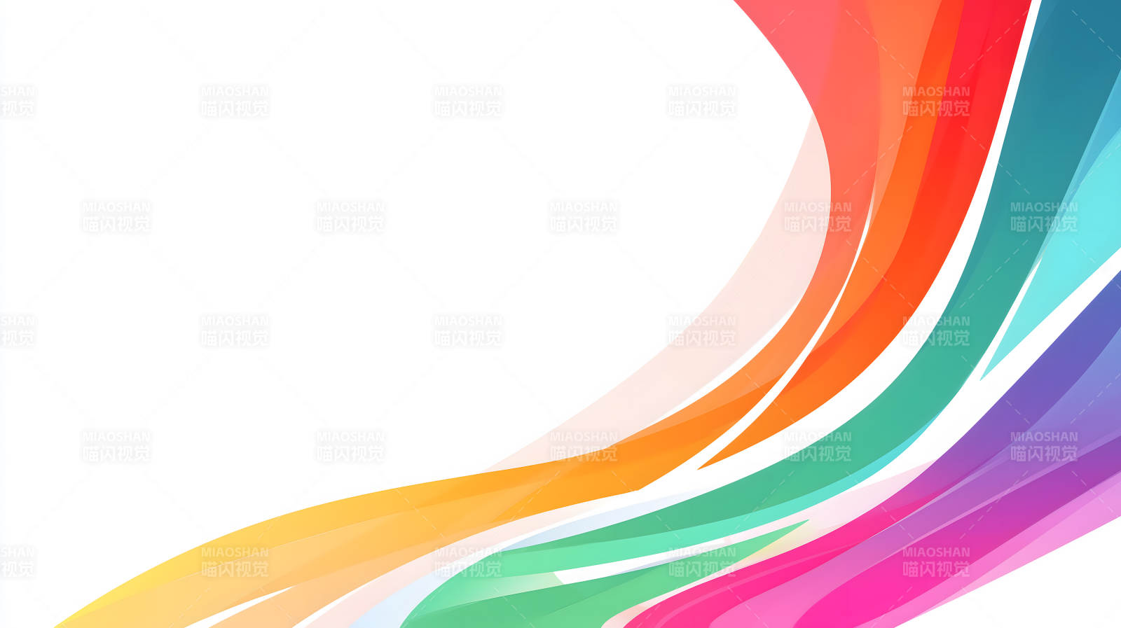 多彩曲线抽象背景图图片