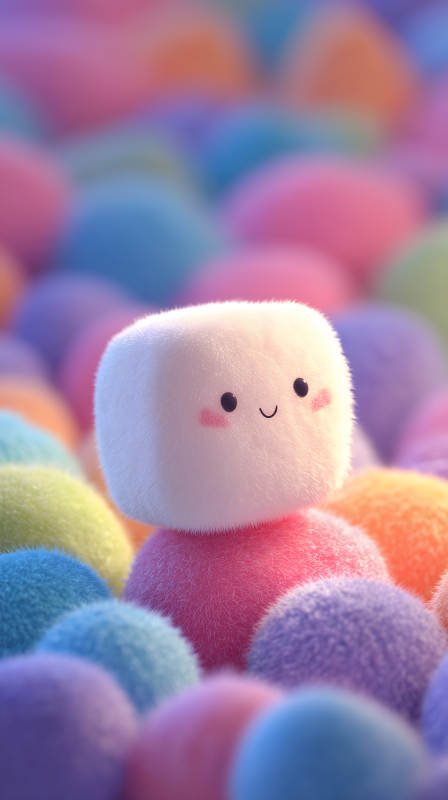 毛茸茸的方块和球球们图片