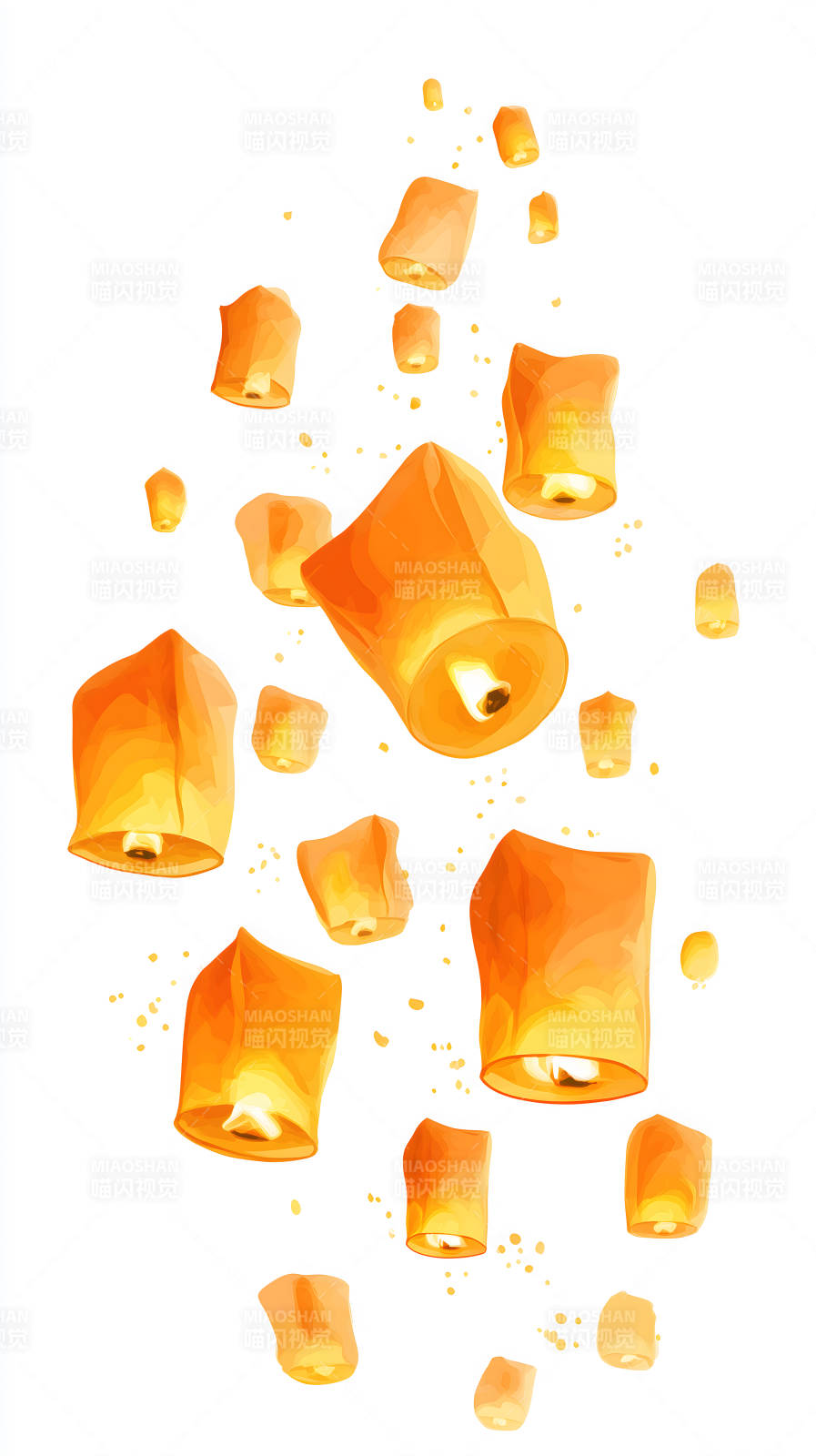 飞天孔明灯的梦幻景象图片