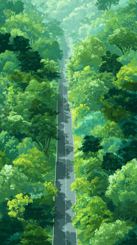 林间小路通往远方图片