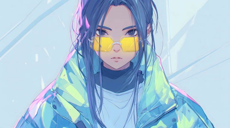 未来都市少女的时尚穿搭图片