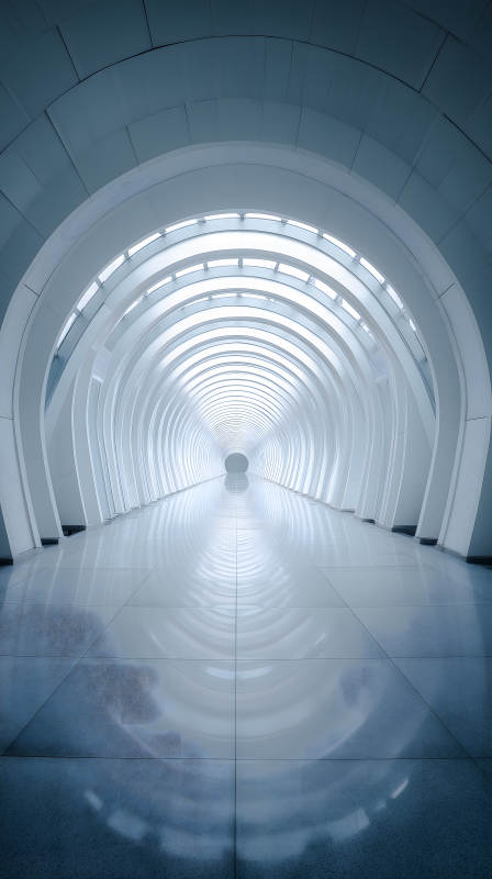 未来感十足的环形走廊图片