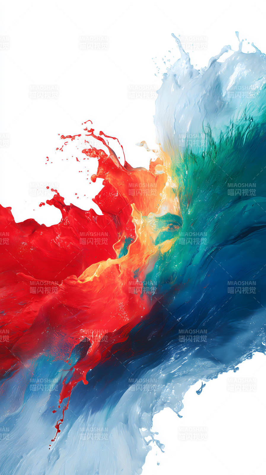 色彩飞溅的艺术画面图片