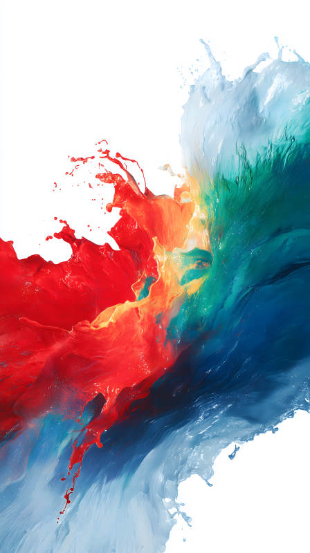 色彩飞溅的艺术画面图片