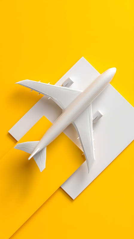 白色飞机的明快旅程图片