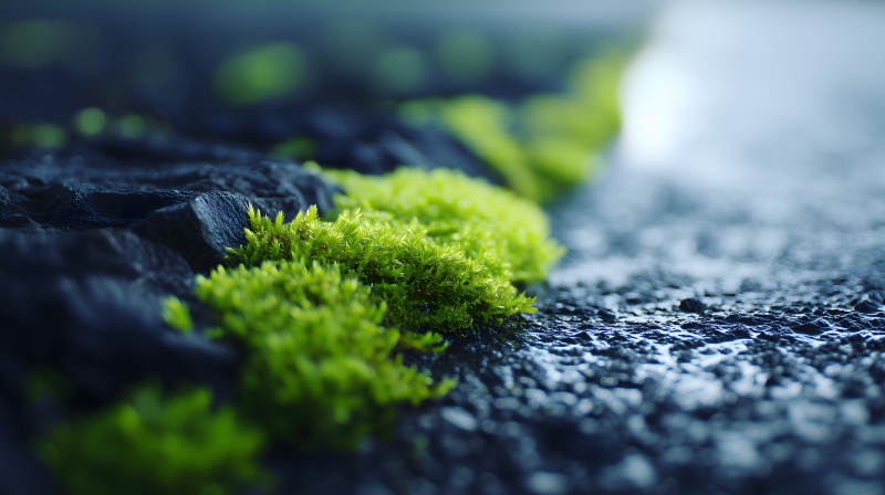 苔藓与石头的邂逅图片