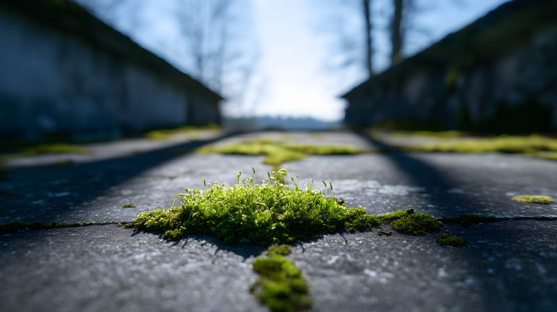 顽强生命力的小绿芽图片