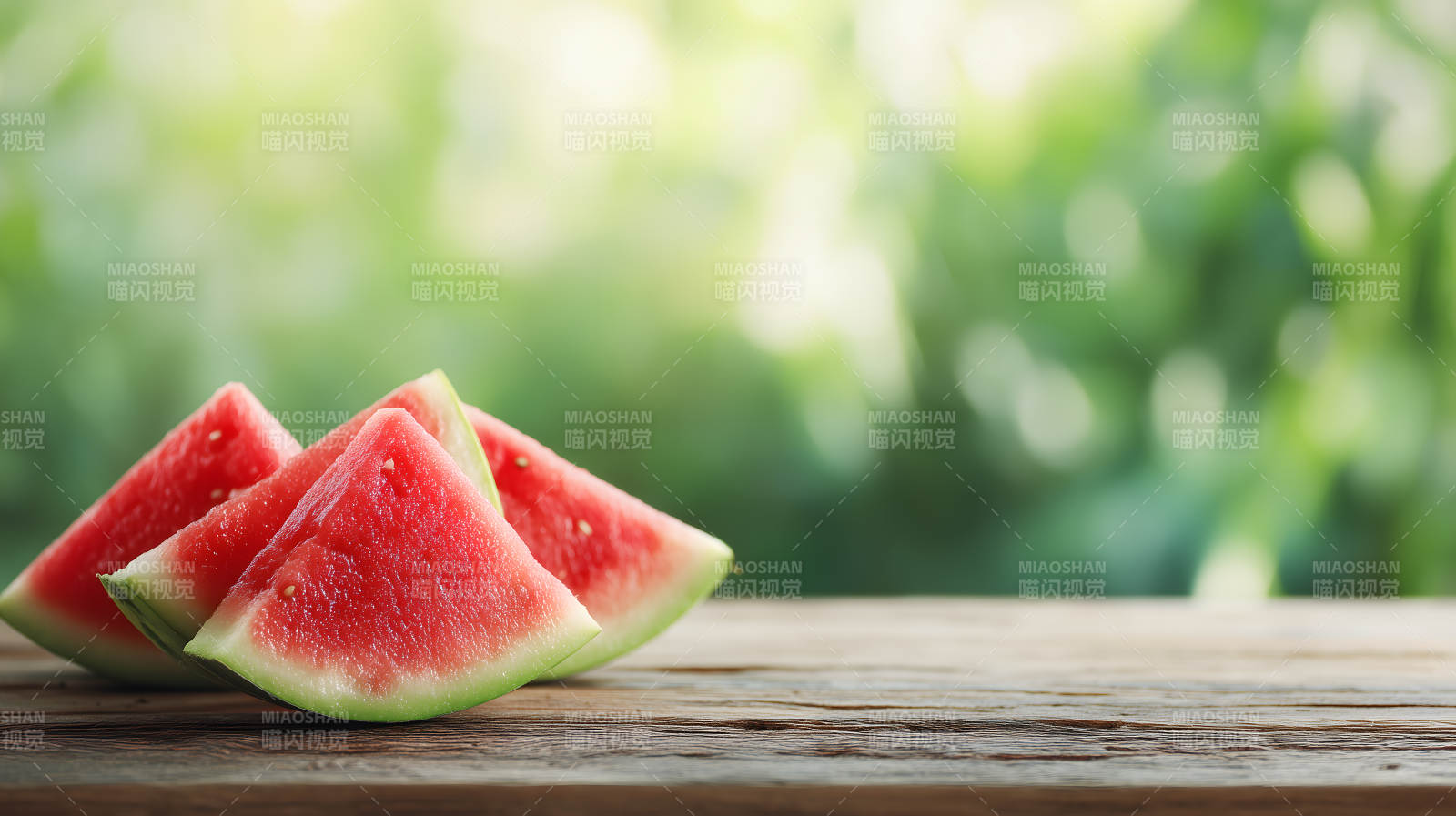 夏日清爽的西瓜盛宴图片