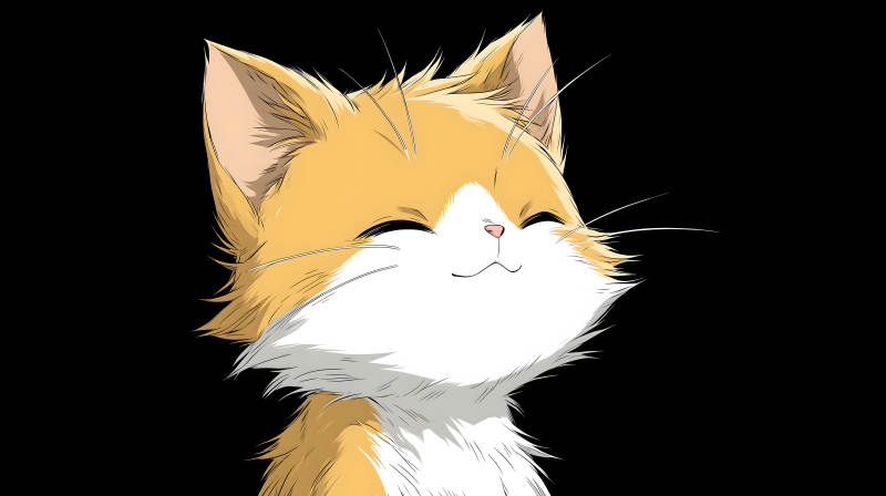 一只快乐的小猫咪图片