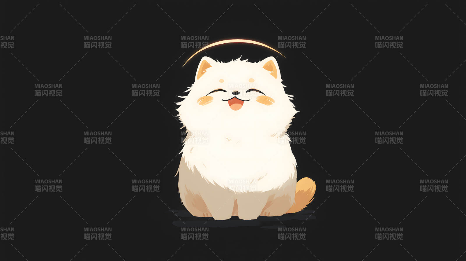 快乐的小狗天使图片