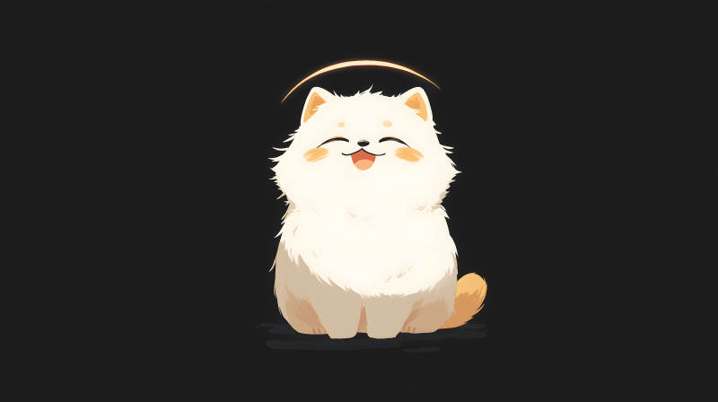 快乐的小狗天使图片