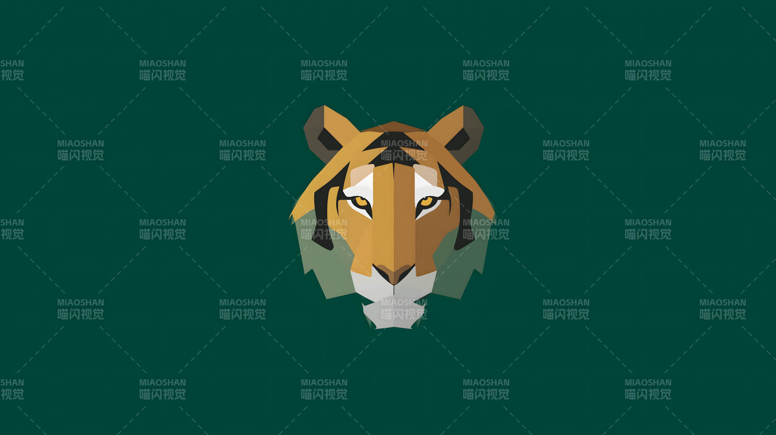 极简风格猛虎头像图片