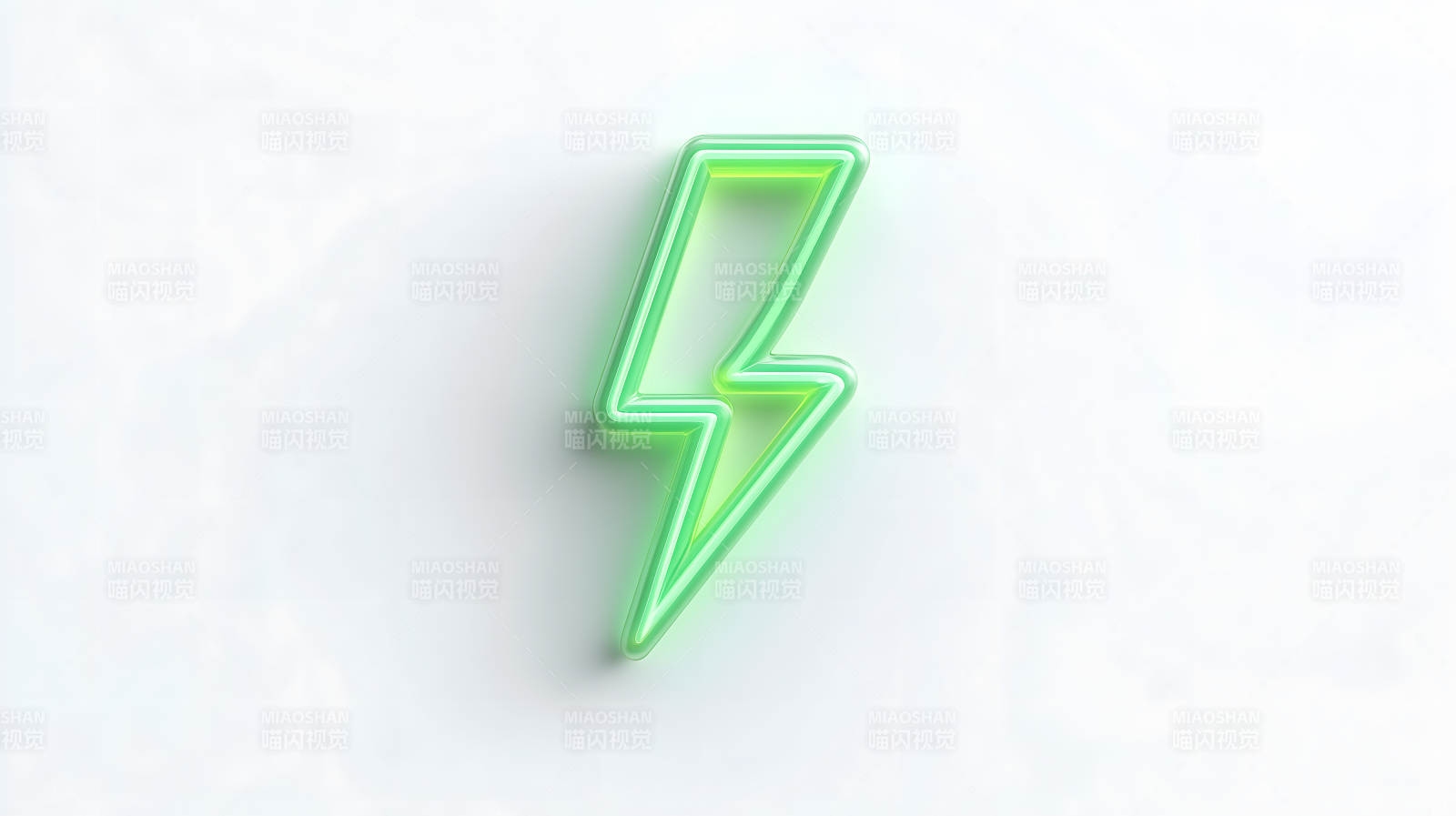 绿色的闪电标志设计图片