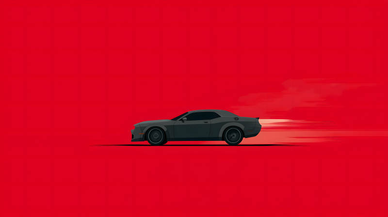 疾速飞驰的黑色跑车图片