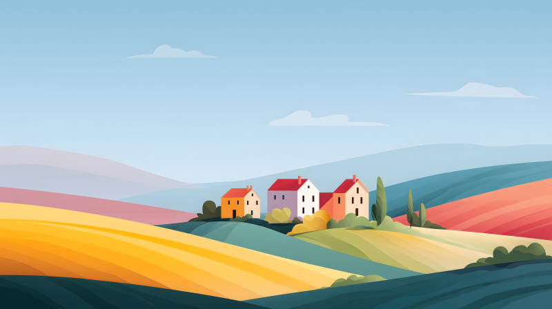 宁静祥和的田园乡村图片