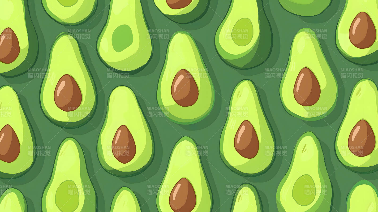 美味牛油果的图案图片
