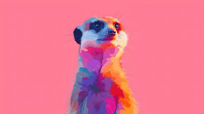 炫彩灵动的狐獴图片