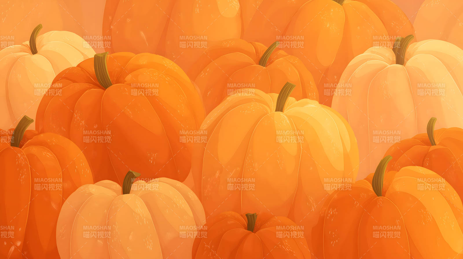 丰收的季节，金黄的南瓜图片