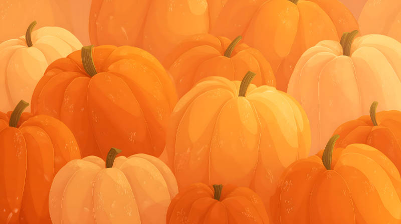 丰收的季节，金黄的南瓜图片